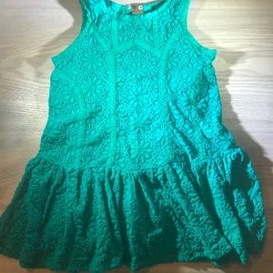 Green Cotton lace dress.